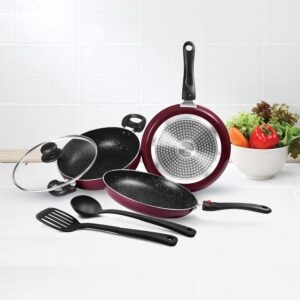 Pro Cook Kitchen Jewel 5-Piece Non-Stick Cookware Set – Peach