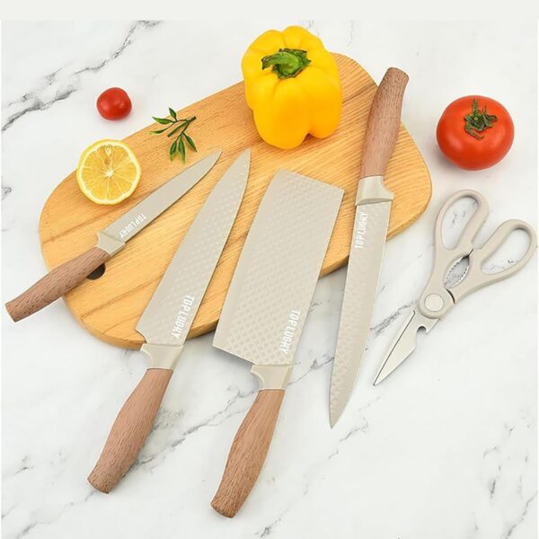 HomeEssentials 6-Piece German-Engineered Knife Set with Block