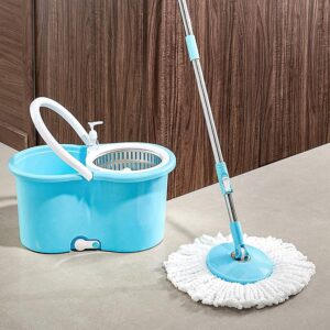 Presto! Spin Mop with Oval Bucket & Steel Basket – 2 Refills