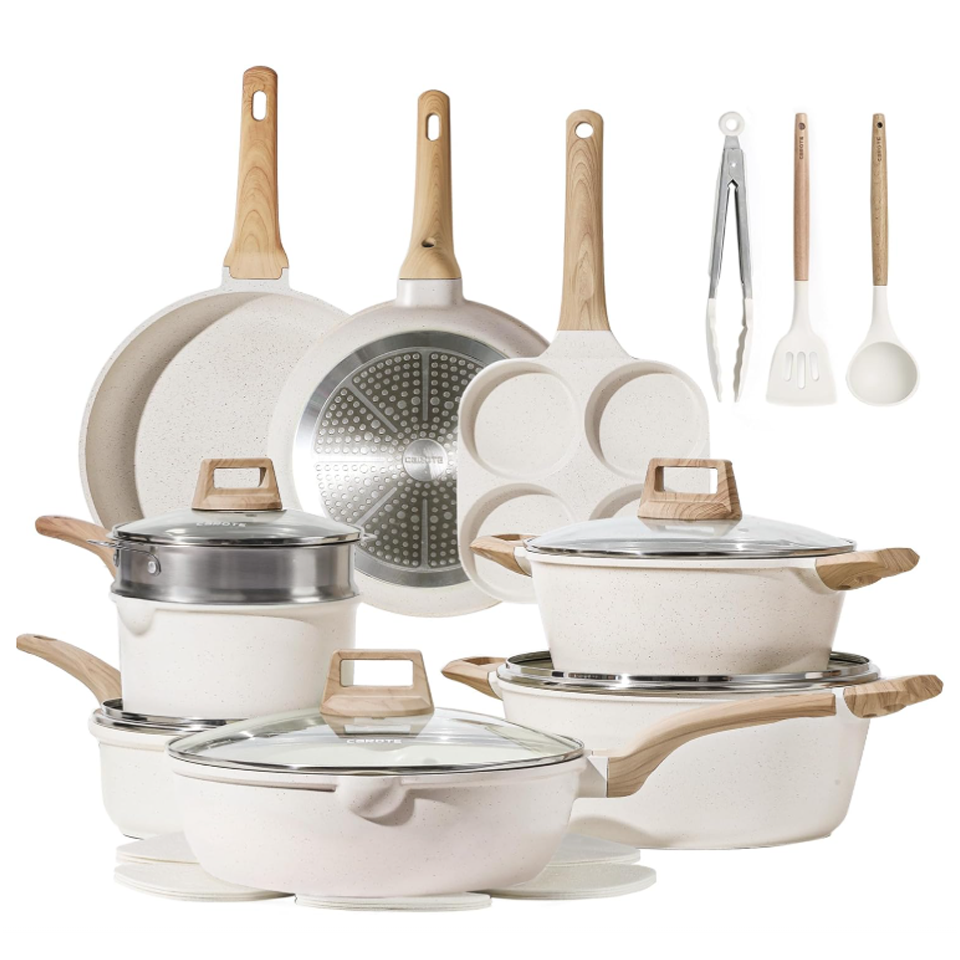 21Pcs Pots and Pans Set, Nonstick Cookware Sets