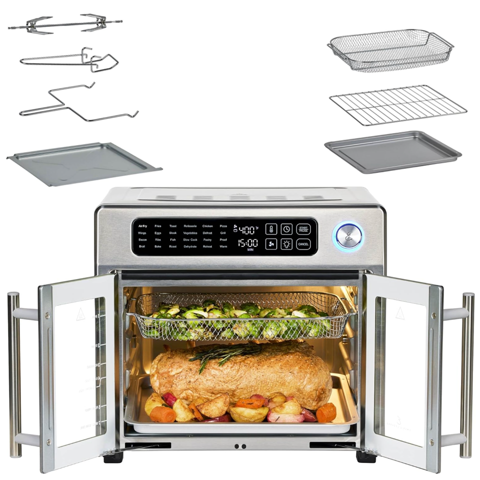 Extra Large French Door Air Fryer Toaster Oven Combo - Image 3